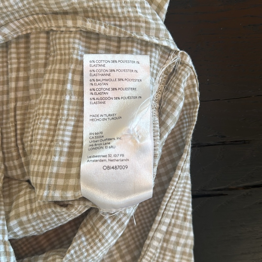 Maeve Plaid Button-Up Crinkled Shirt Dress - Picture 7 of 7